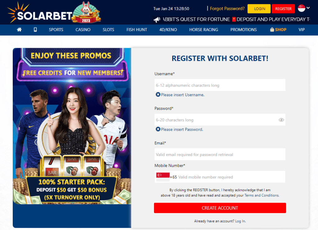 register with solarbet