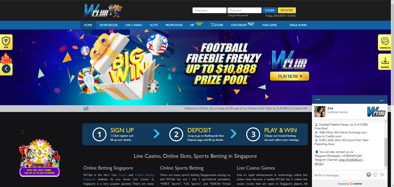 Wclub Online Casino