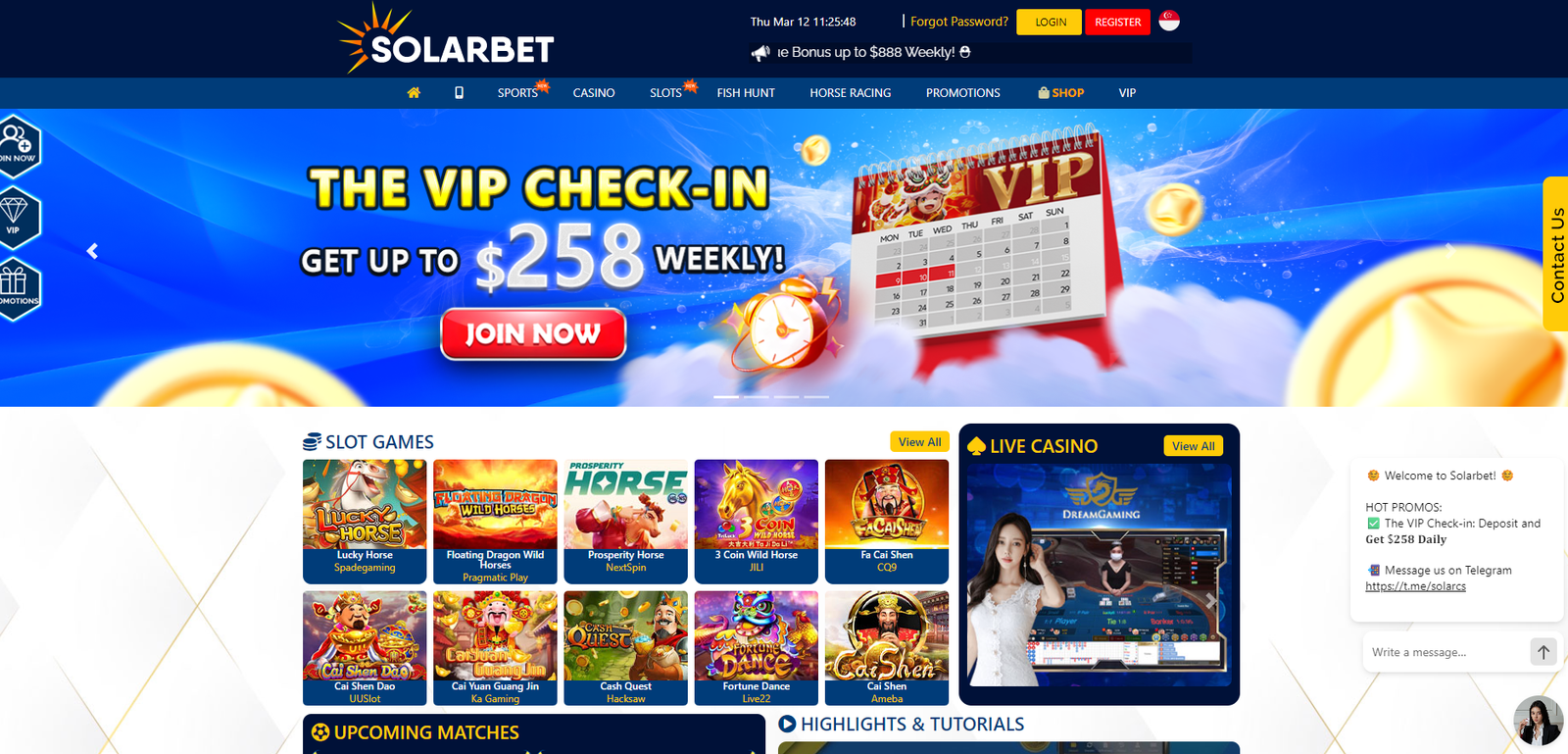 homepage solarbet